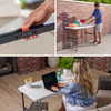 Lifetime Folding Table Portable 122cm 4 Level White Granite Metal/Polyethylene