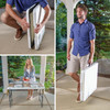 Lifetime Folding Table Portable 122cm 4 Level White Granite Metal/Polyethylene