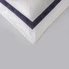 Malaika Bed Sheet Poplin Pleat King Sheet 275 X 285 cm Cotton-Navy