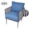 EgyBeit Torino Garden Set (Sofa 3 Seats + 2 Chairs + Table) Ropes