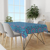 Square Blue Shades Khayamiya Tablecloth 135X240 cm 