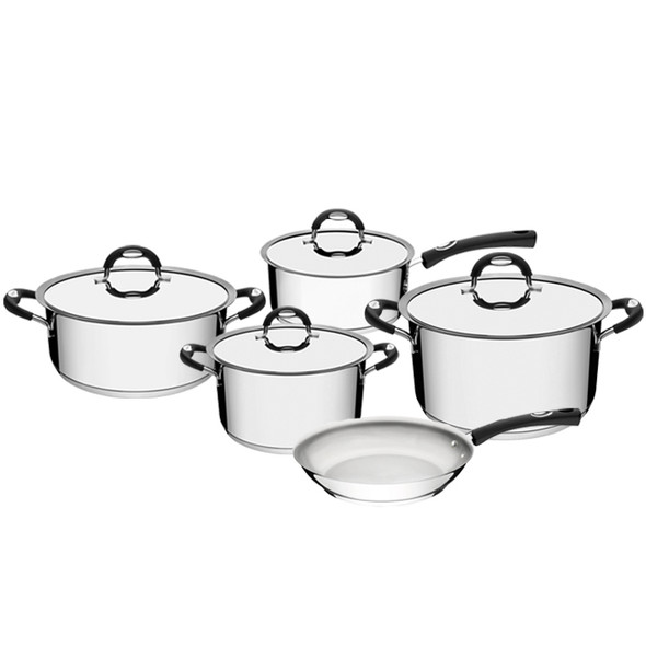 Tramontina Cooking Pots Set Grano 9 Pieces With Silicone Hand Stainless