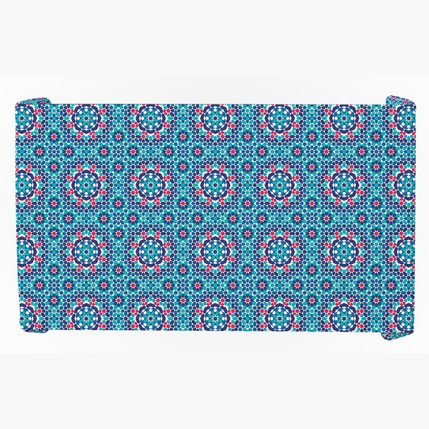 Square Blue Shades Khayamiya Tablecloth 135X240 cm 