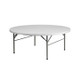 Folding Table Round 120 cm Metal/Polyethylene