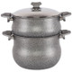 O.M.S Steam Cooking Pot Granite - Grey - 24CM