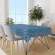 Square Blue Shades Khayamiya Tablecloth 135X240 cm 