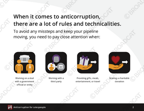 Anticorruption for salespeople (mini-module)