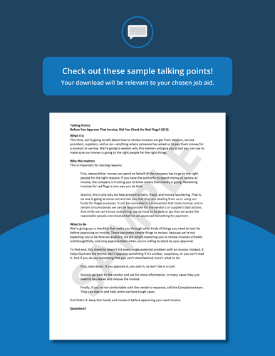 Talking points that pair with: How to identify a government official