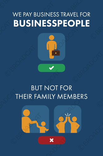 We pay business travel for businesspeople - vertical
