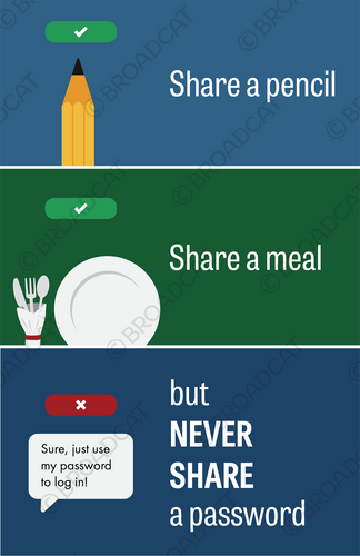 Share pencils, not passwords