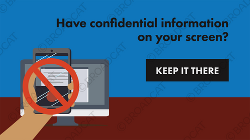 Keep confidential computer stuff on your computer - horizontal Keep confidential computer stuff on your computer - horizontal