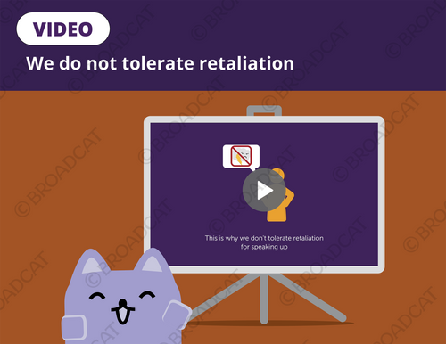 Video: We do not tolerate retaliation