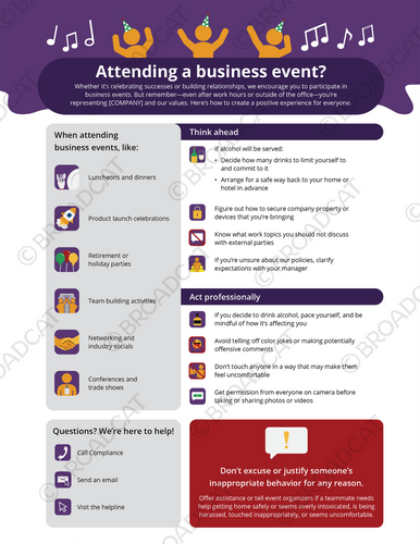 Behavior during business events