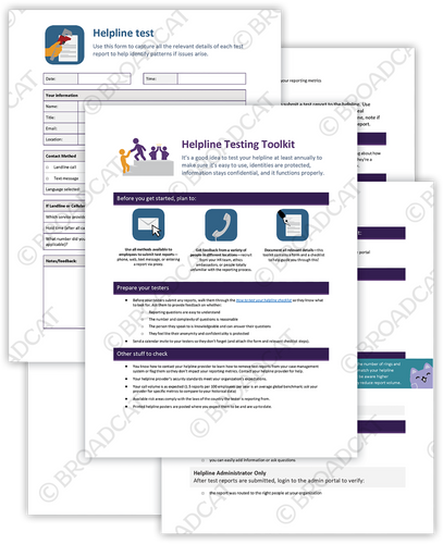 Helpline Testing Toolkit Helpline Testing Toolkit