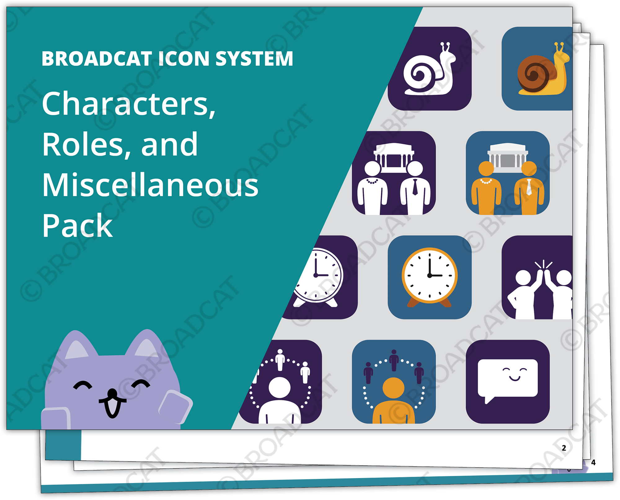 Broadcat Icon System: Characters, Roles, and Miscellaneous Pack