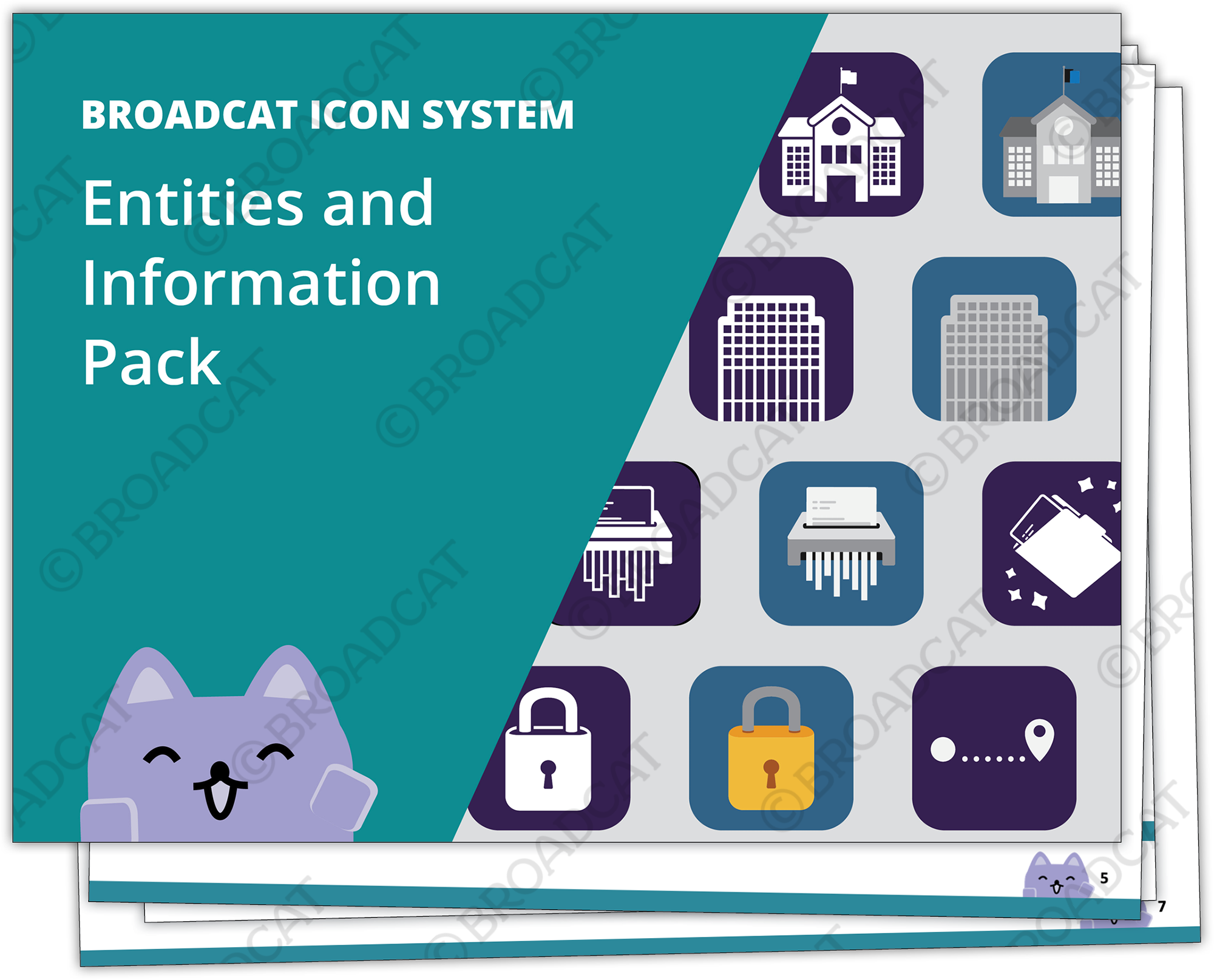 Broadcat Icon System: Entities and Information Pack