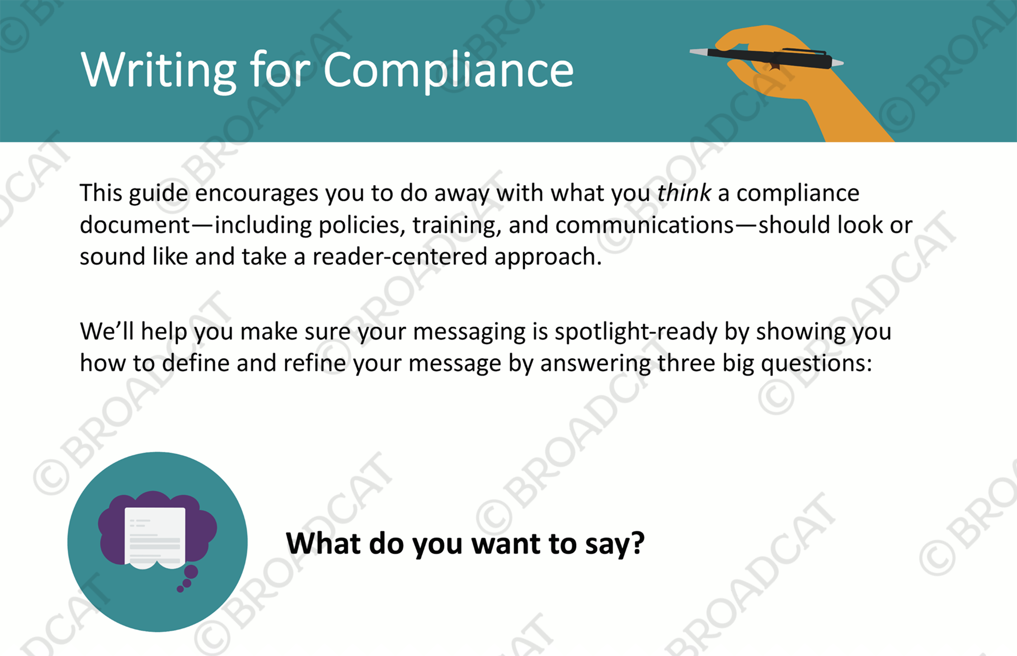 Writing for Compliance