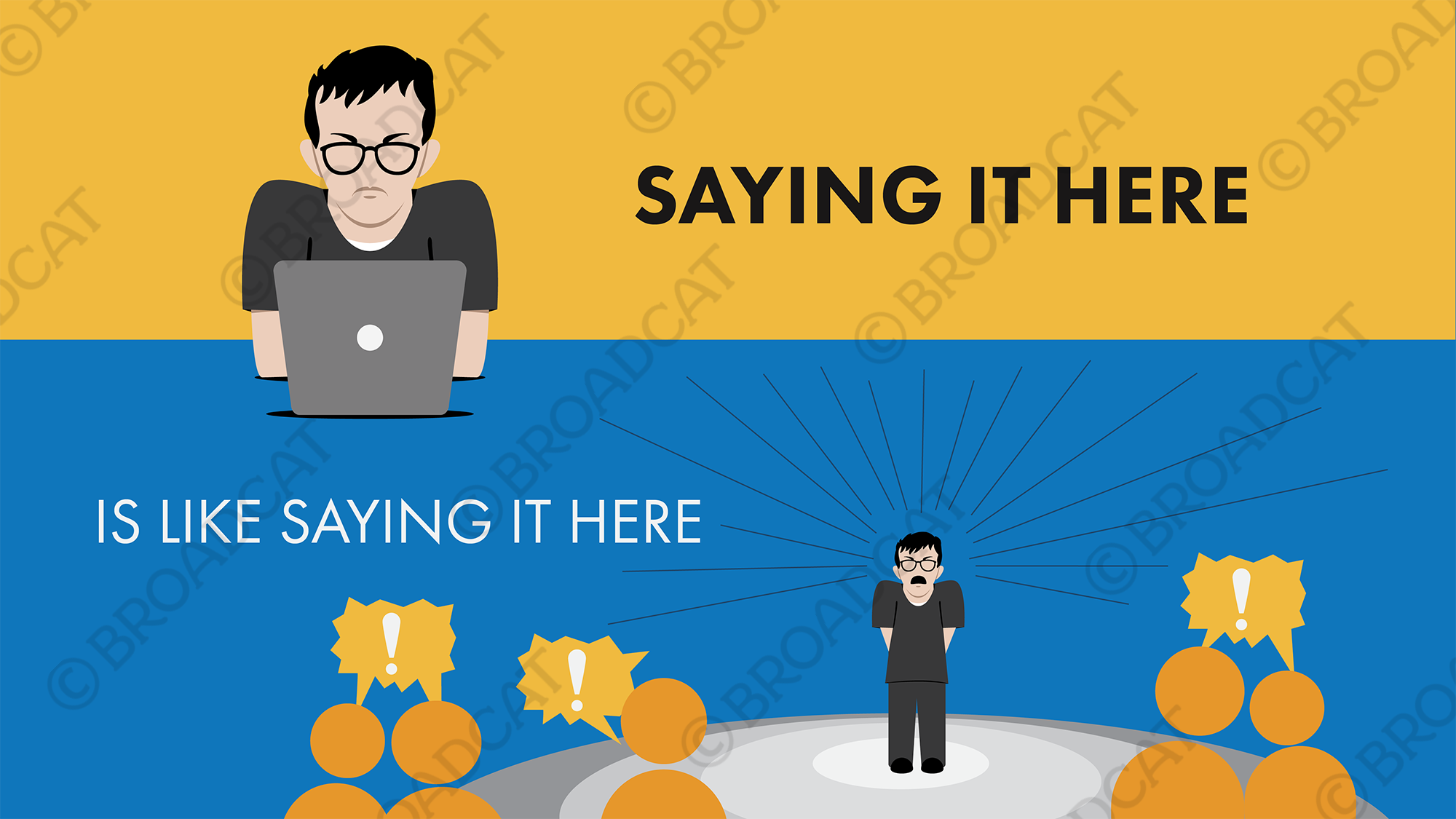 Saying it online... - horizontal