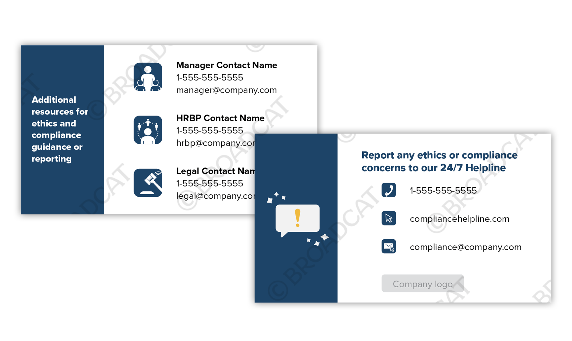 Template: Helpline Wallet Cards