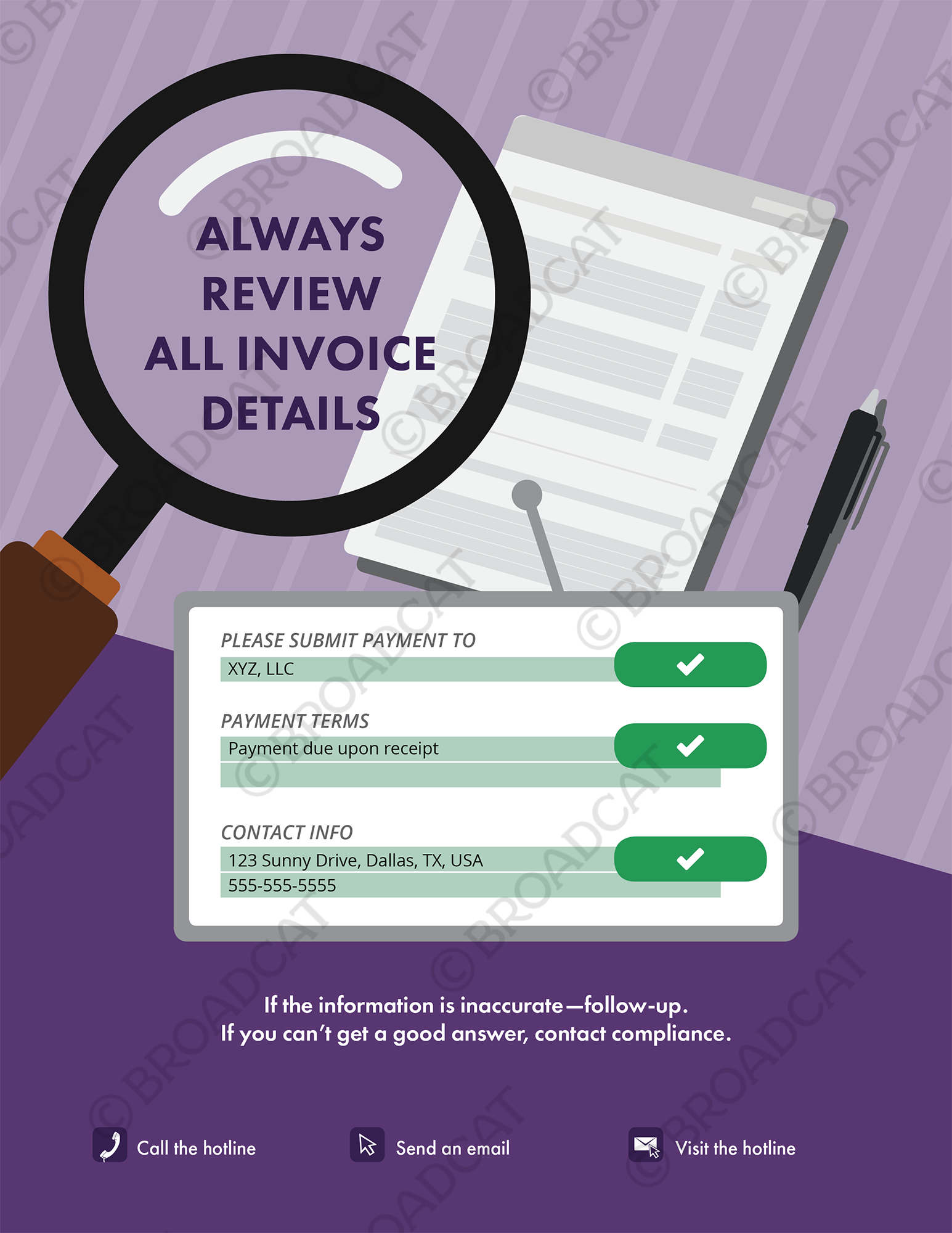 Always review all invoice details
