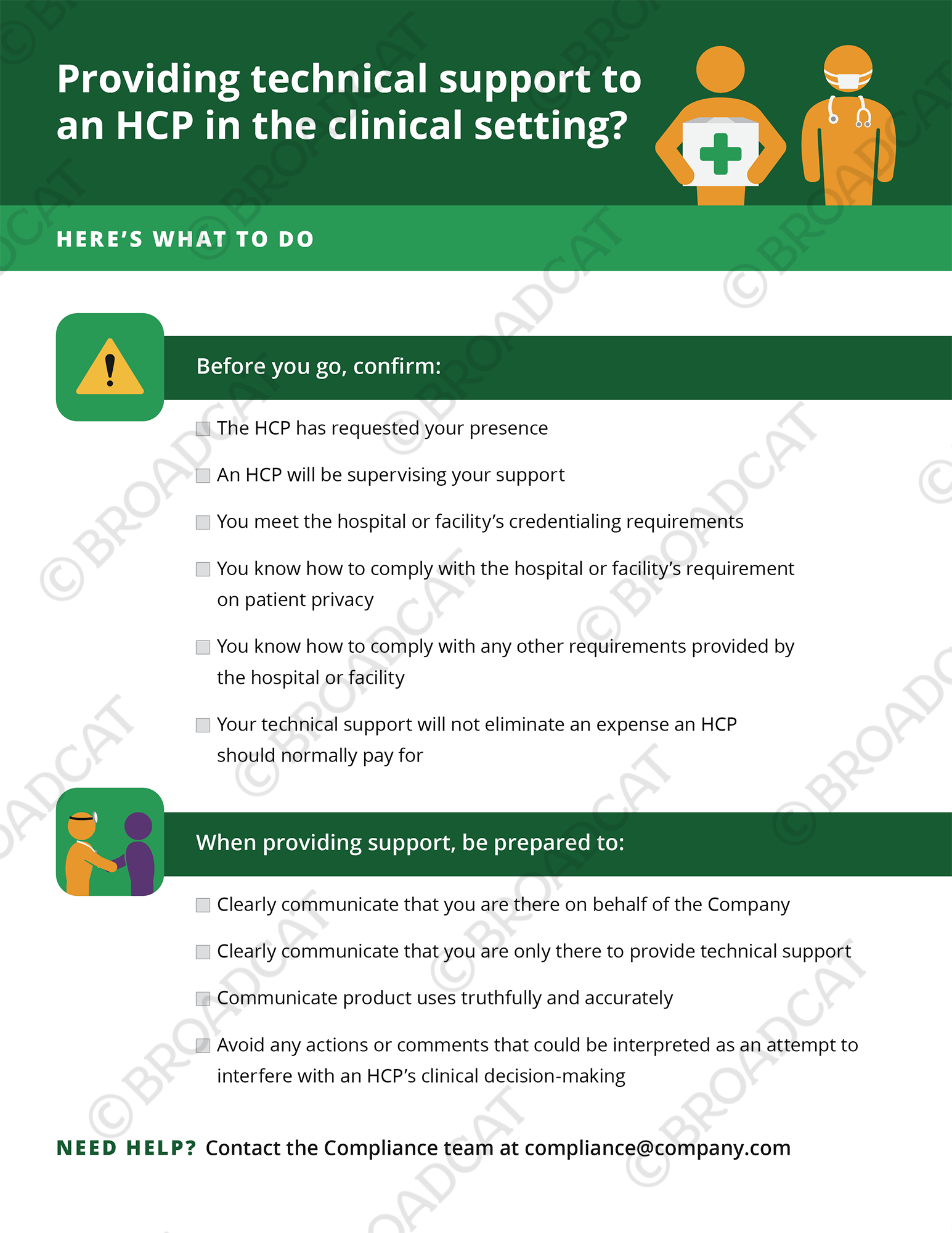 Technical Support to HCPs