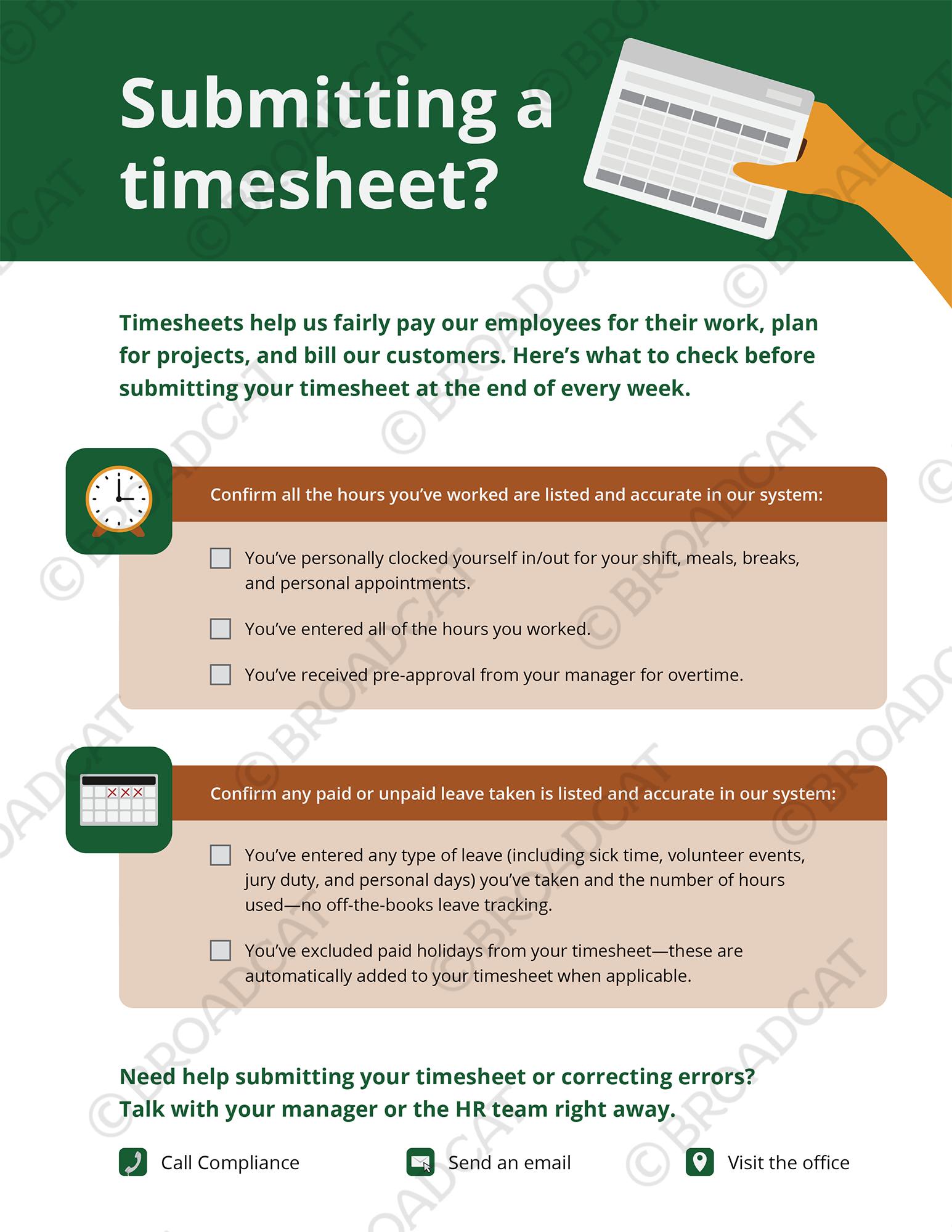 Submitting a Timesheet?