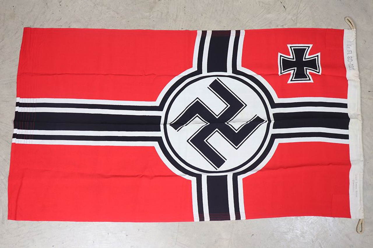 Kriegsmarine Flag with Document - 1