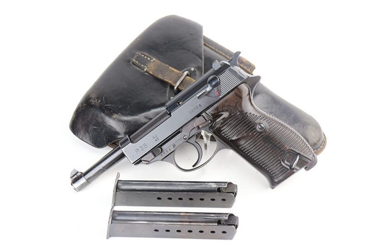 Scarce 1942 Walther P.38 Rig - Two Matching Magazines - 1
