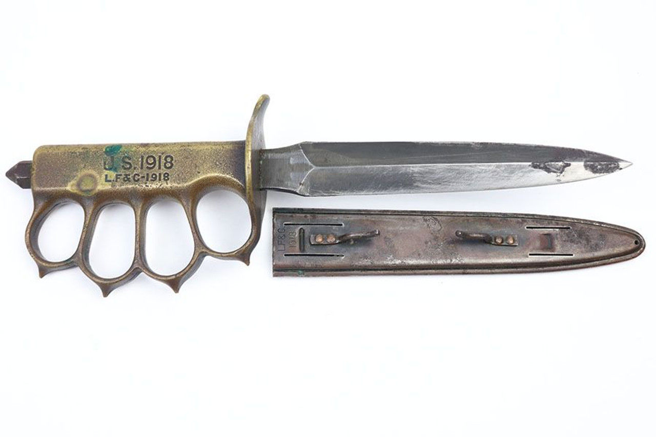 1918 Trench Knife with Sheath - 1