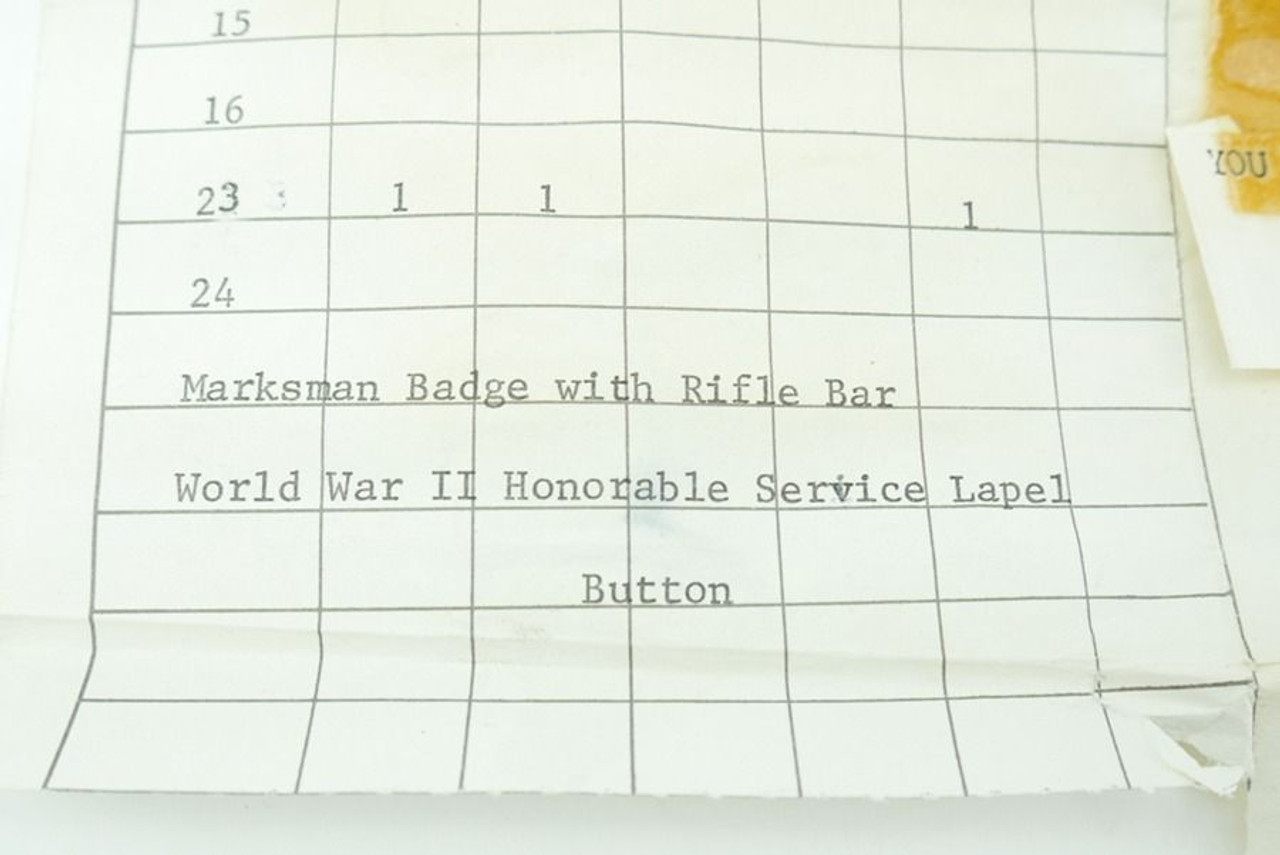 SOLD - Purple Heart Medal with Name & Documents