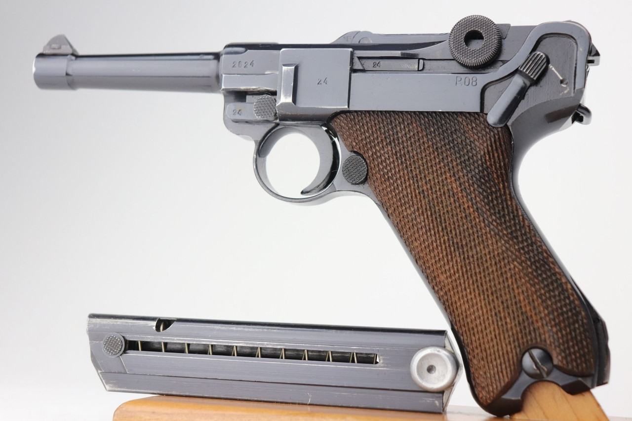 Scarce, Excellent 41/42 Code Nazi Mauser Luger - Matching Magazine - 1