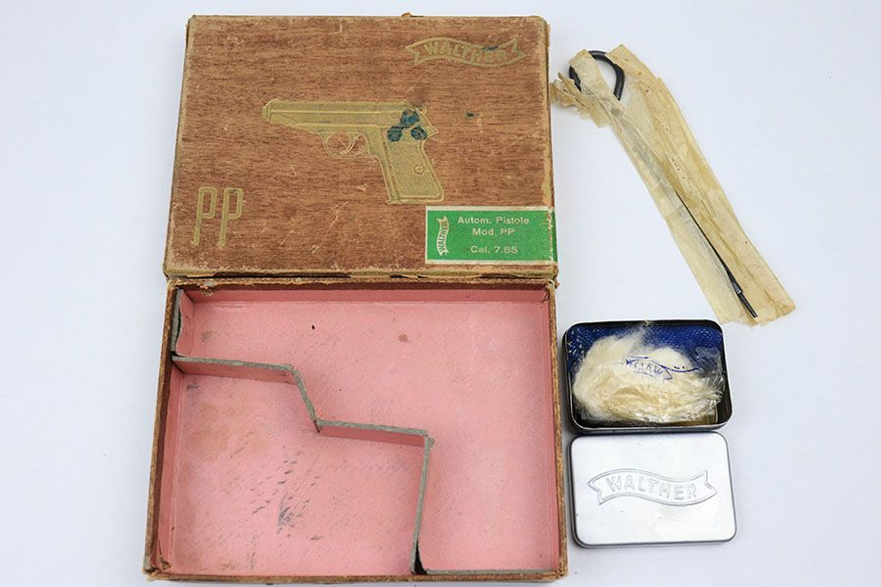 Walther PP Box, Cleaning Rod, & Tin - 1