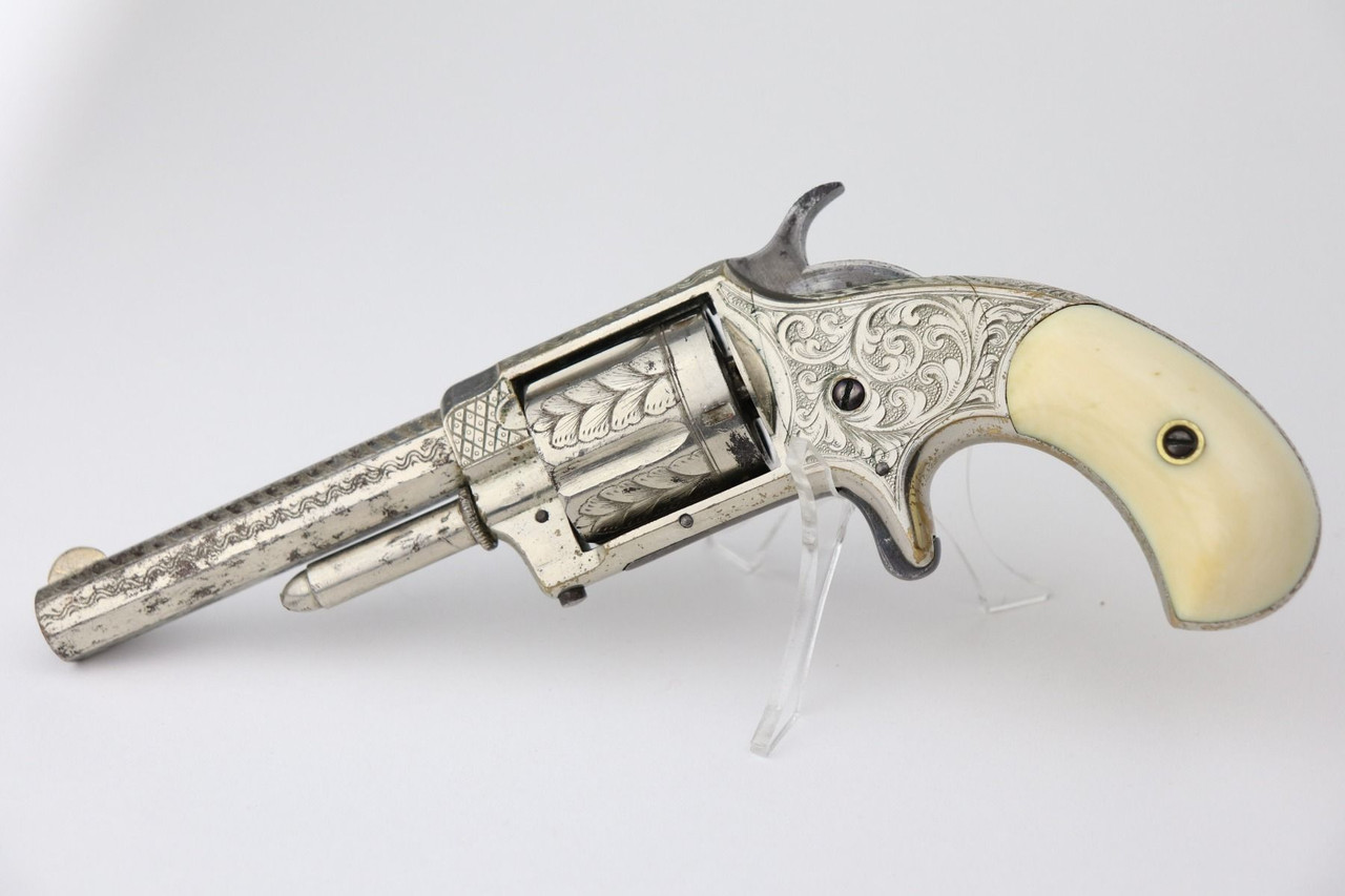 Factory Engraved Whitney No. 2 Pocket Pistol - Ivory Grips - 1