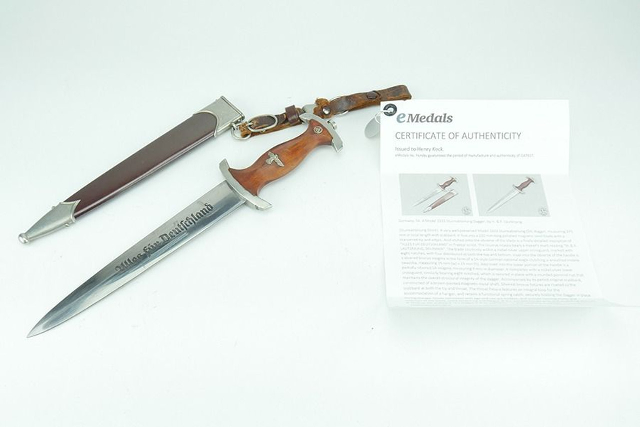 SA Dagger with Hanger by C.G. Haenel