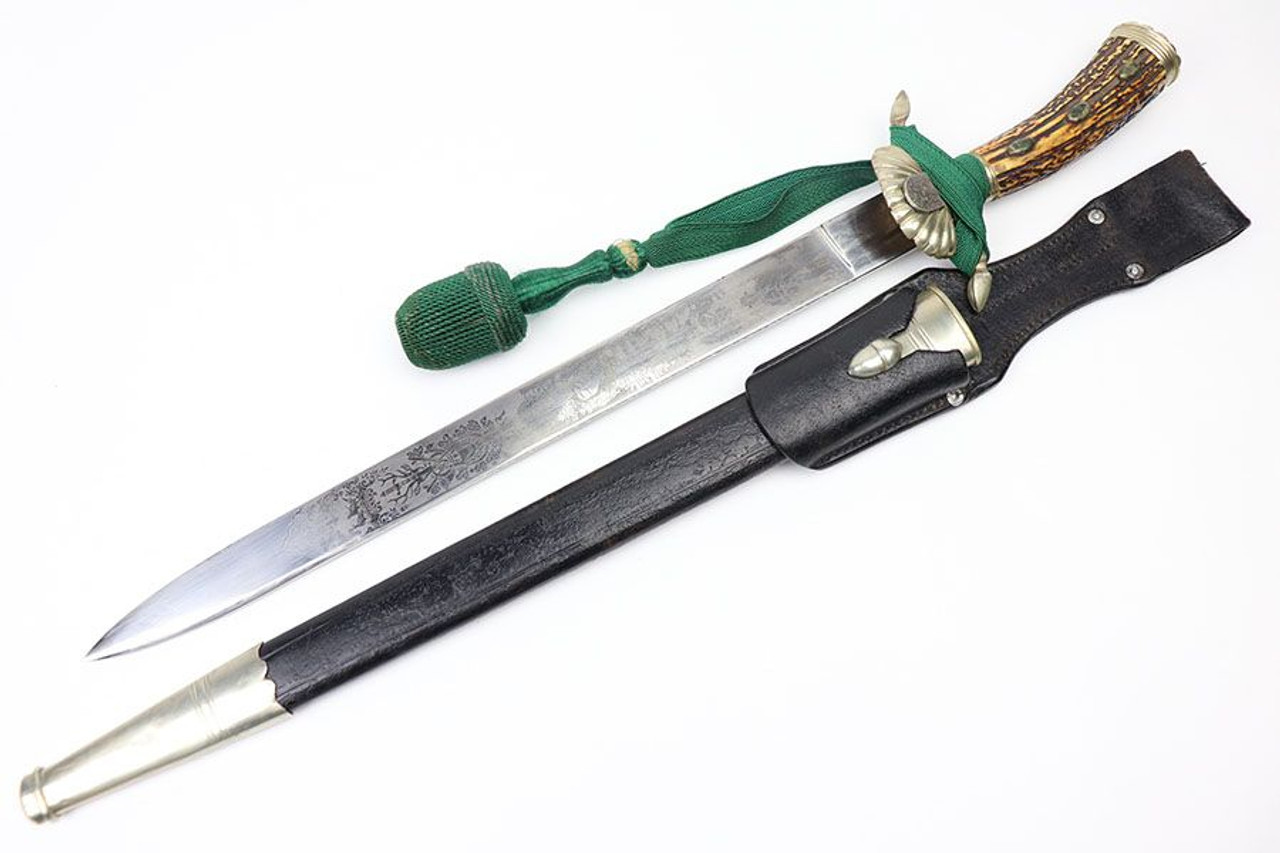 Early Hirschfanger - Triple Engraved - 1