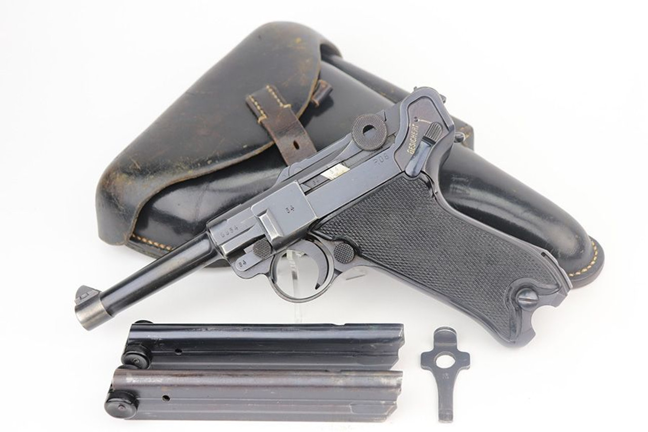 Excellent Nazi Black Widow Luger Rig - 1