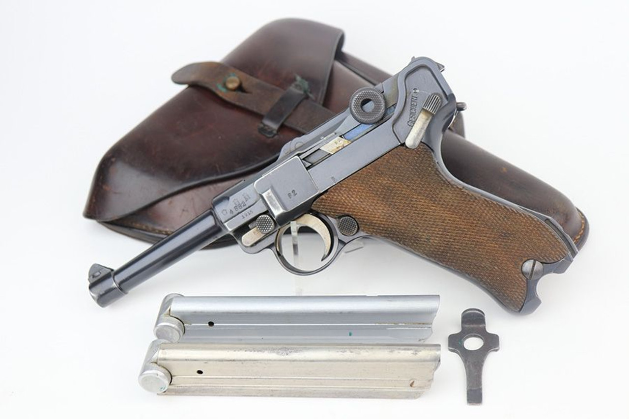 Police-Reworked Navy DWM Luger Rig - Two Matching Mags - 1