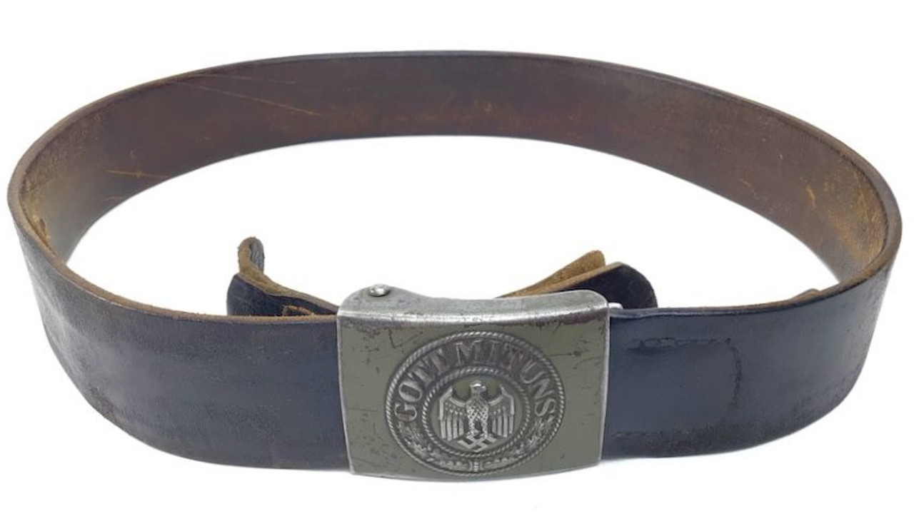 1940 Gott Mit Uns Black Belt and Buckle - 1
