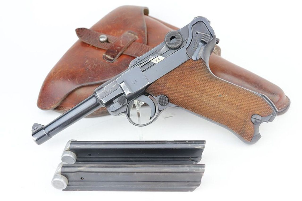 Rare, Excellent 1939 Mauser Luger Rig - Police Divert - Two Matching Mags - 1