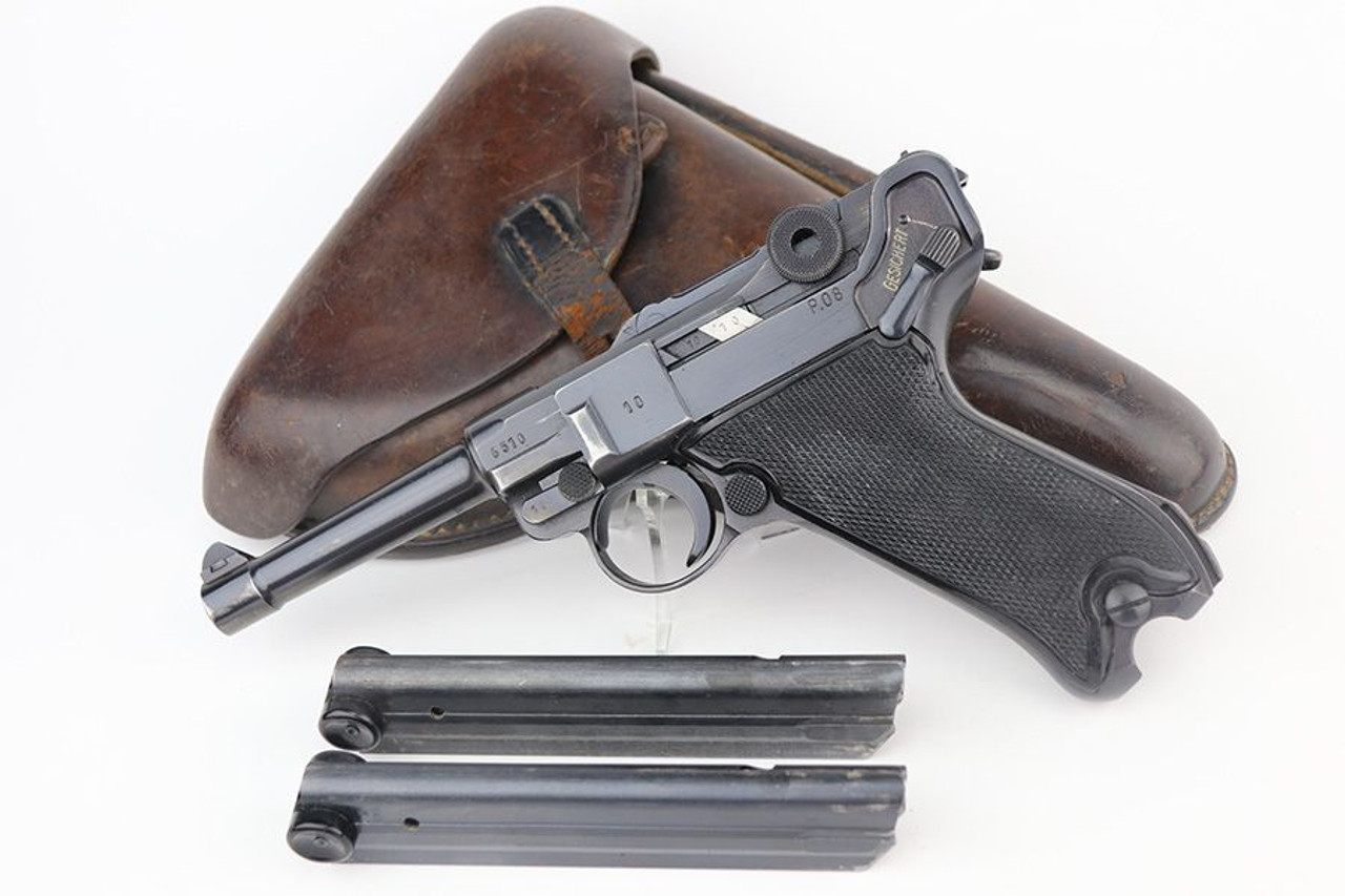 Excellent Nazi Black Widow Luger Rig - 1