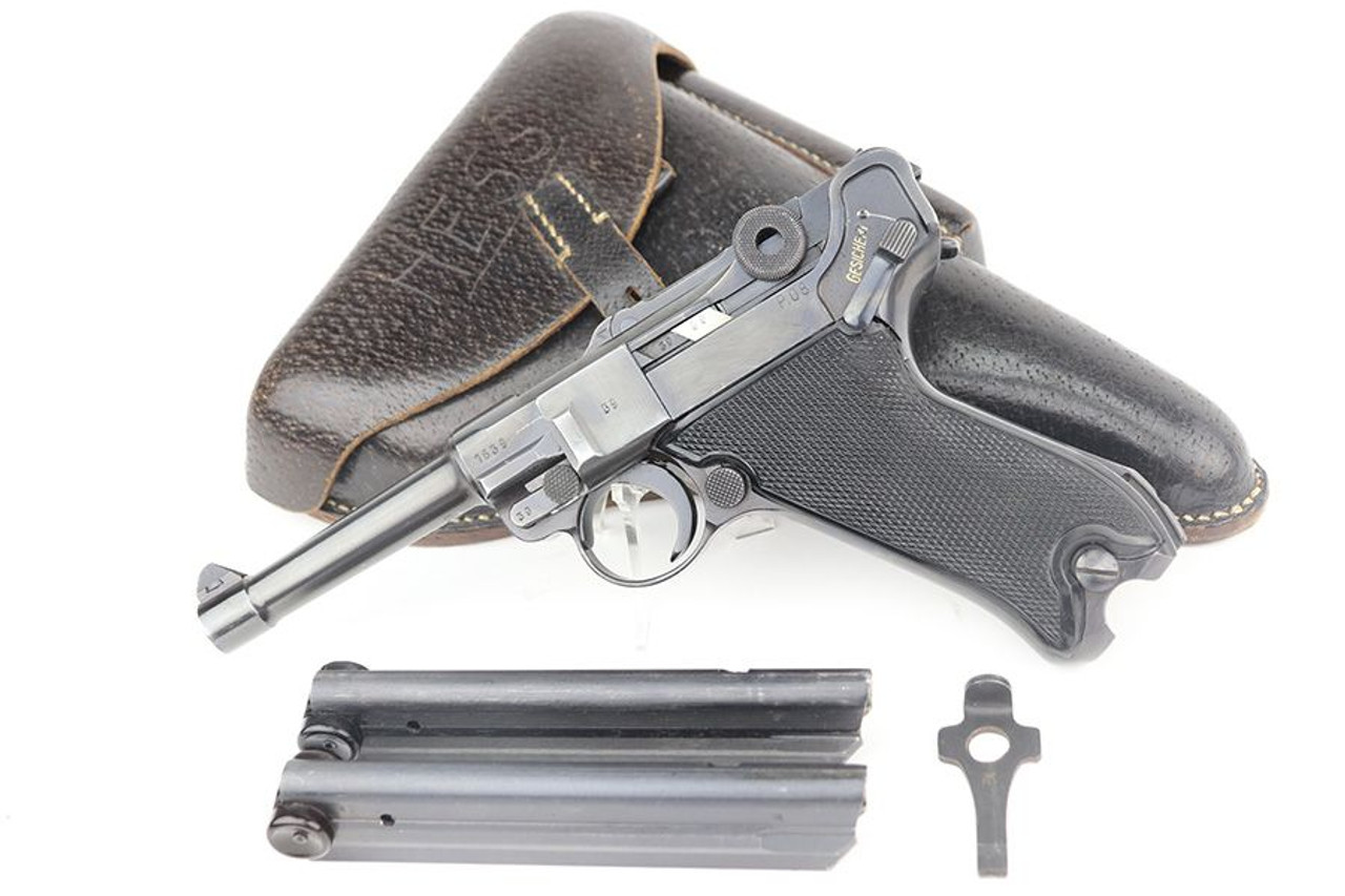 Minty Black Widow Mauser Luger Rig - Rare Pigskin Holster - 1