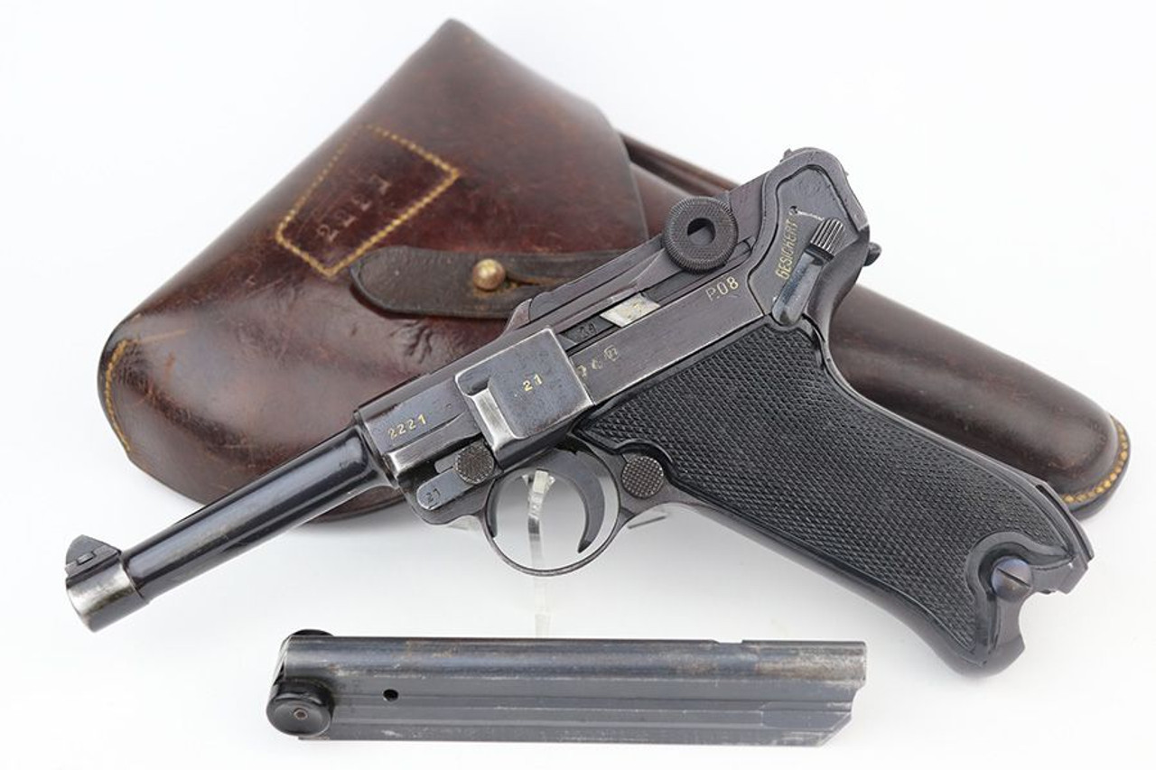 Rare Portuguese Contract Black Widow Luger Rig - Matching Holster - 1