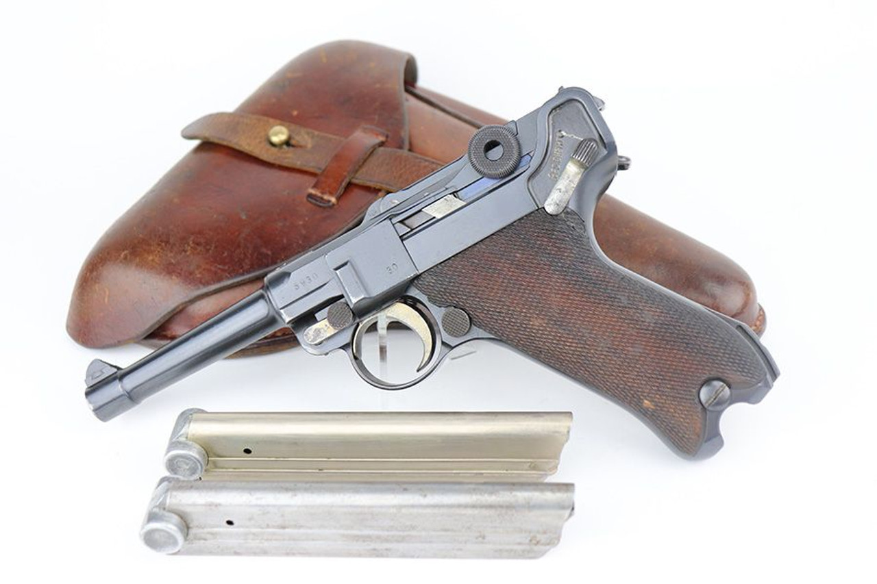 Police-Reworked 1916 DWM Luger Rig - Two Matching Mags - 1