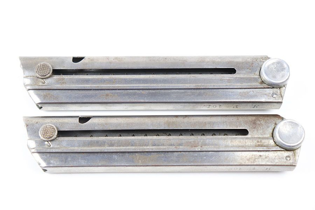 2 Matching Numbered Police Luger Magazines - 1