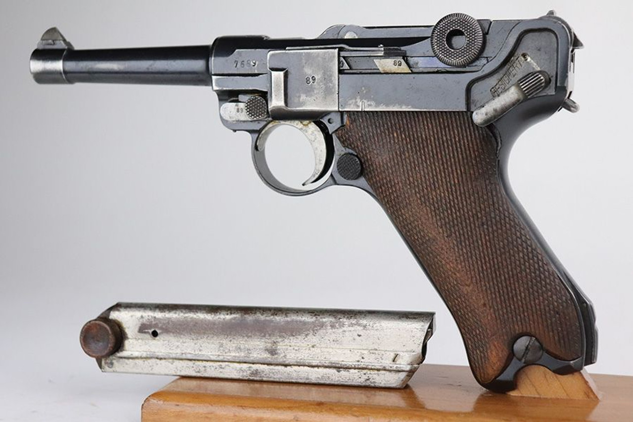 Scarce 1921 DWM Police Luger - Matching Magazine - 1
