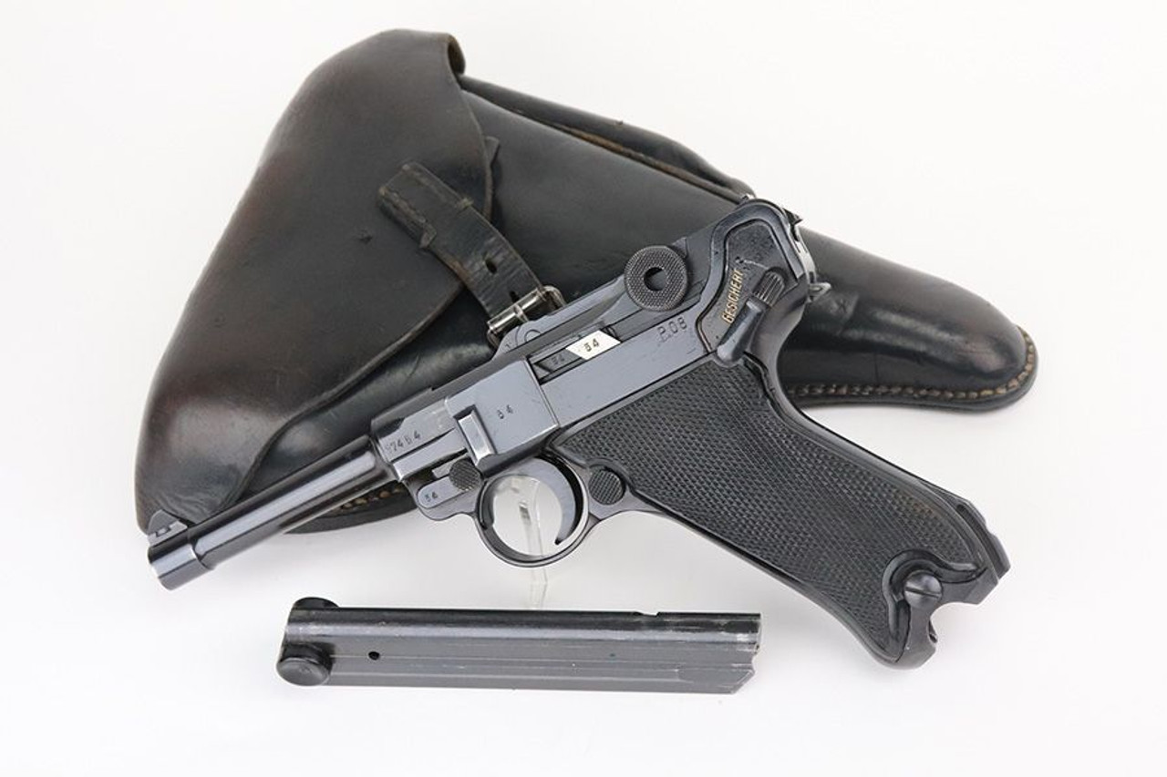 Stunning Nazi Black Widow Mauser Luger Rig - 1