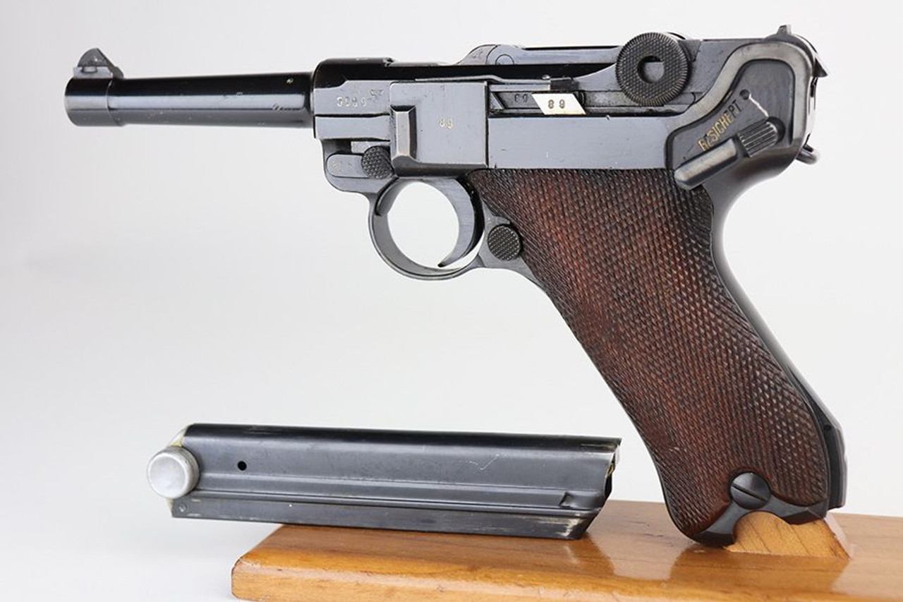 Excellent 1940 Police Eagle/L Mauser Banner Luger - Matching Mag - 1
