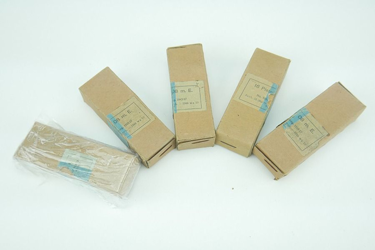 WW2 9mm Pistol Ammo - 5 Boxes