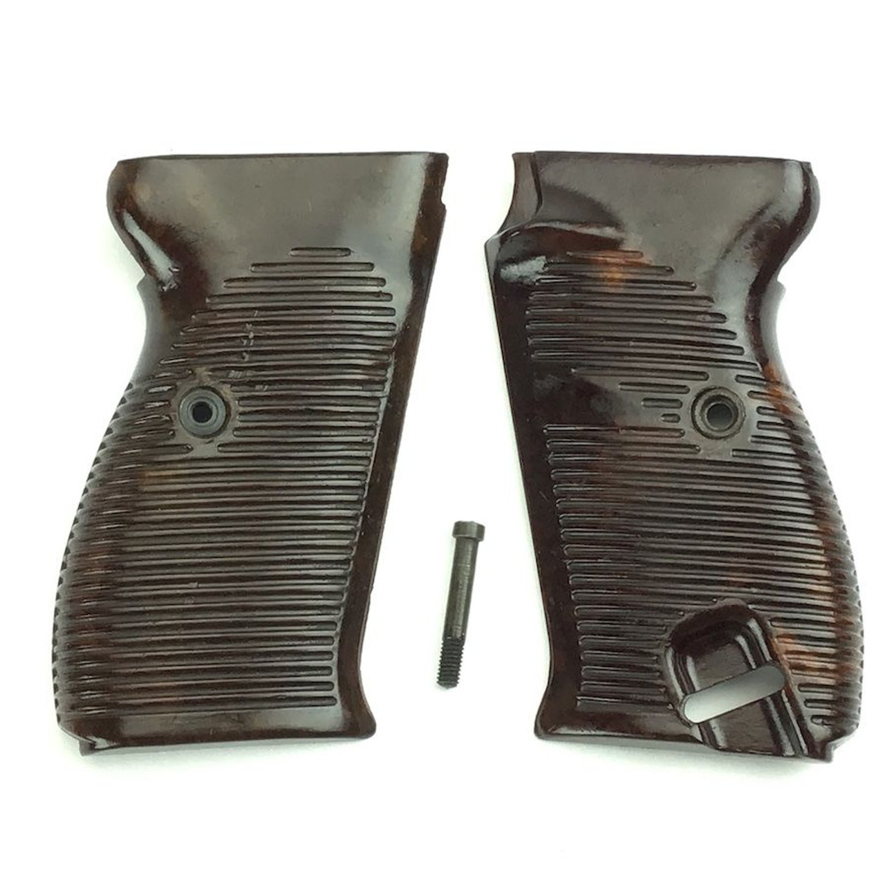 WW2 P.38 Grips and Screw - Reddish / Brown - 1