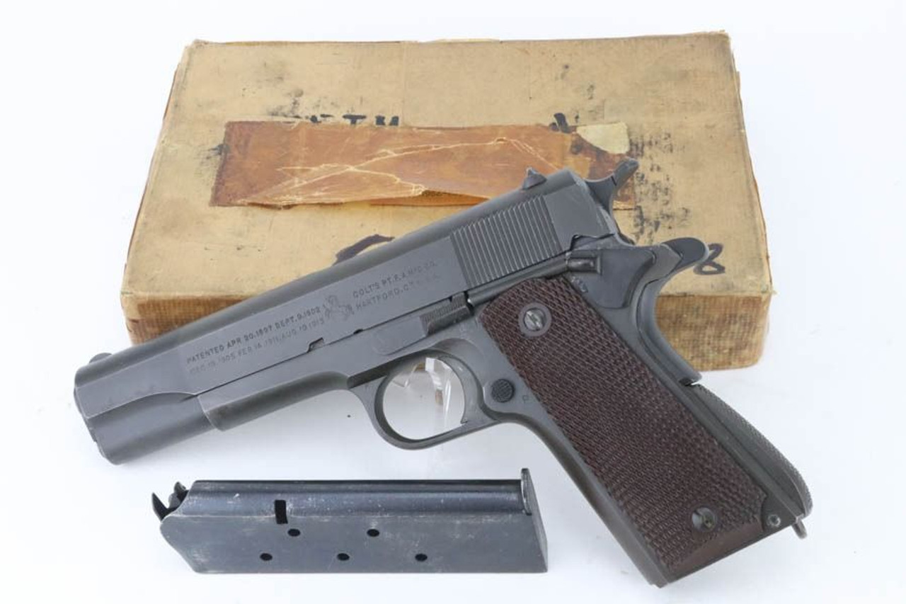 Scarce, Boxed 1942 Colt M1911A1 - WB Inspector